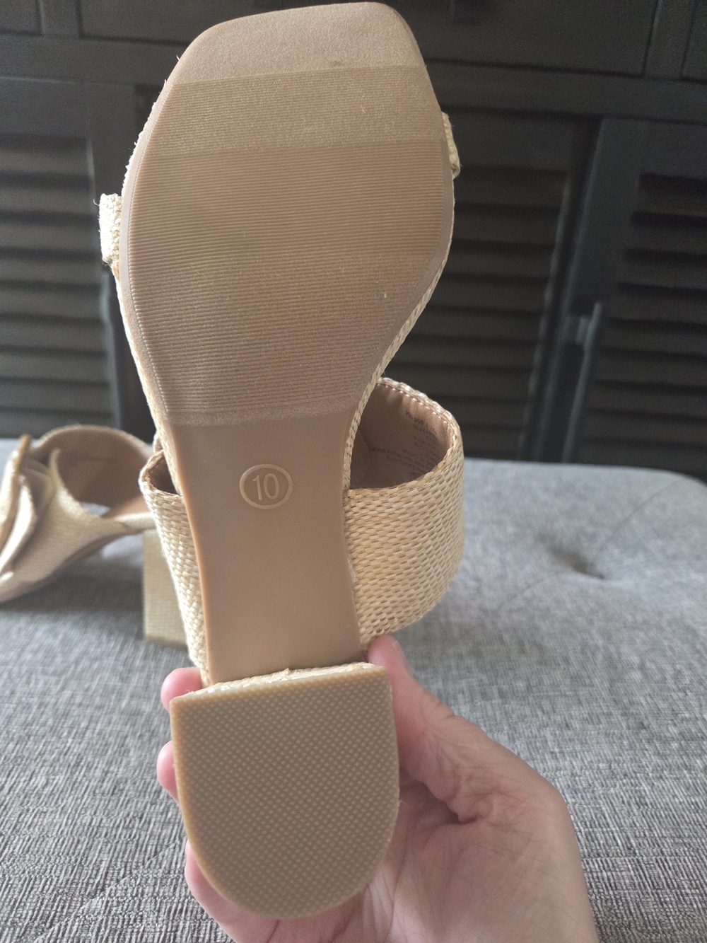 Universal Thread Womens Bristol Mule Heels Beige (Tan) Size 10 - Picture 8 of 10